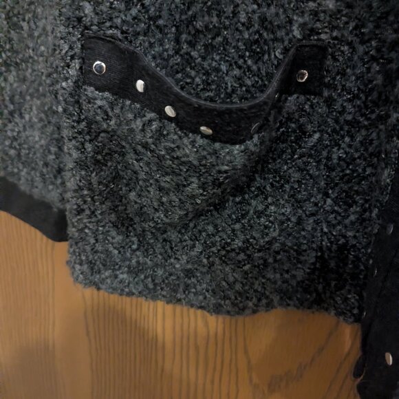 Cathy Daniels Zip Studded Navy Jacket with Front Pockets-Size XL - Picture 4 of 5